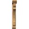 Ekena Millwork Olympic Slat Smooth Bracket w/ Offset Brace, Western Red Cedar, 5 1/2"W x 32"D x 40"H BKT0604X32X40OLY06SWR - alternate 3
